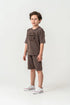 U.S. Polo Assn. Chocolate Boys Chocolate Two Pieces Set SKU: US2436_Chocolate Image 01