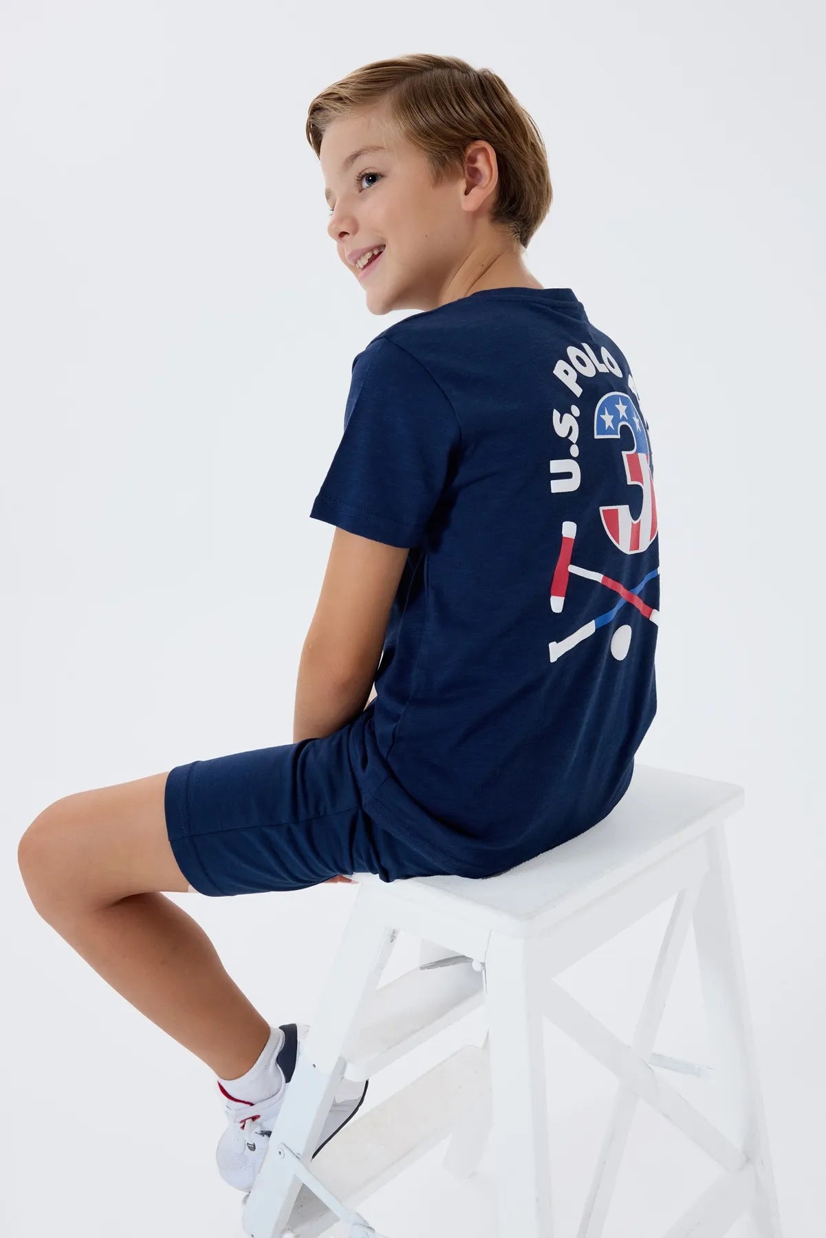 U.S. Polo Assn. Navy Boys Navy Two Pieces Set SKU: US2442_Navy Image 04