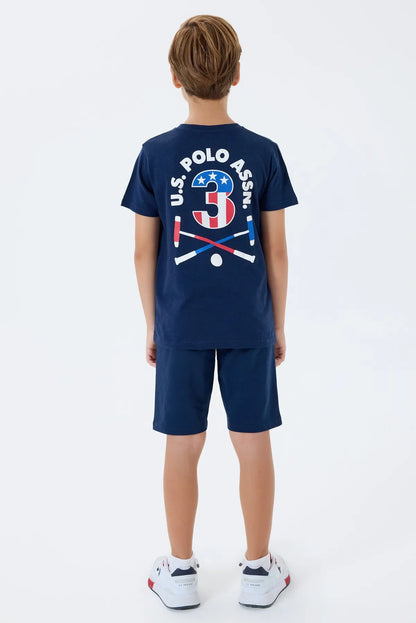 U.S. Polo Assn. Navy Boys Navy Two Pieces Set SKU: US2442_Navy Image 05