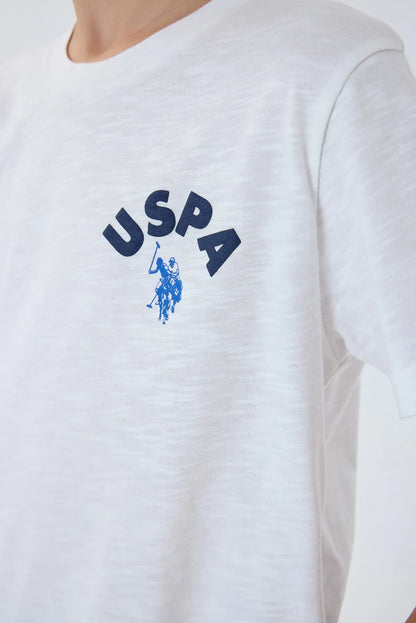 U.S. Polo Assn. White Boys White Two Pieces Set SKU: US2442_White Image 03
