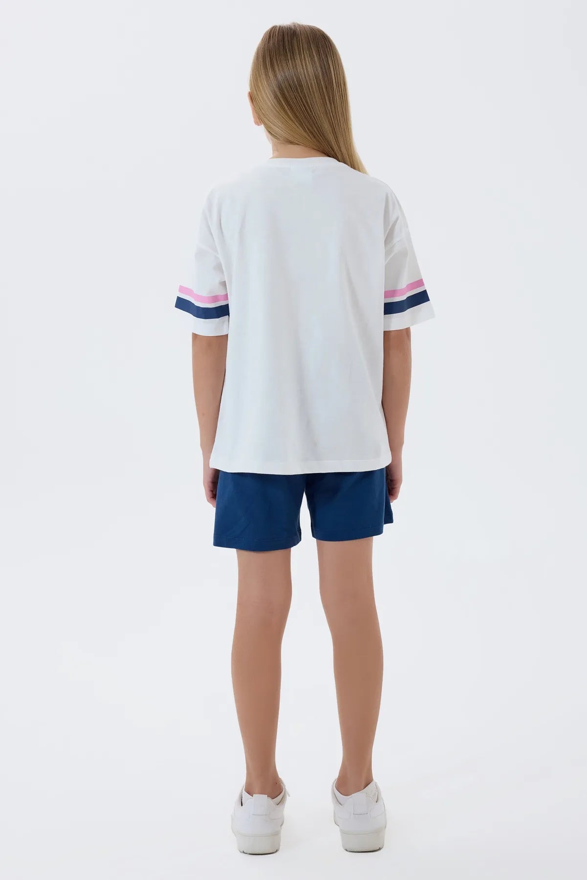U.S. Polo Assn. White Girls White Two Pieces Set SKU: US2501_White Image 04