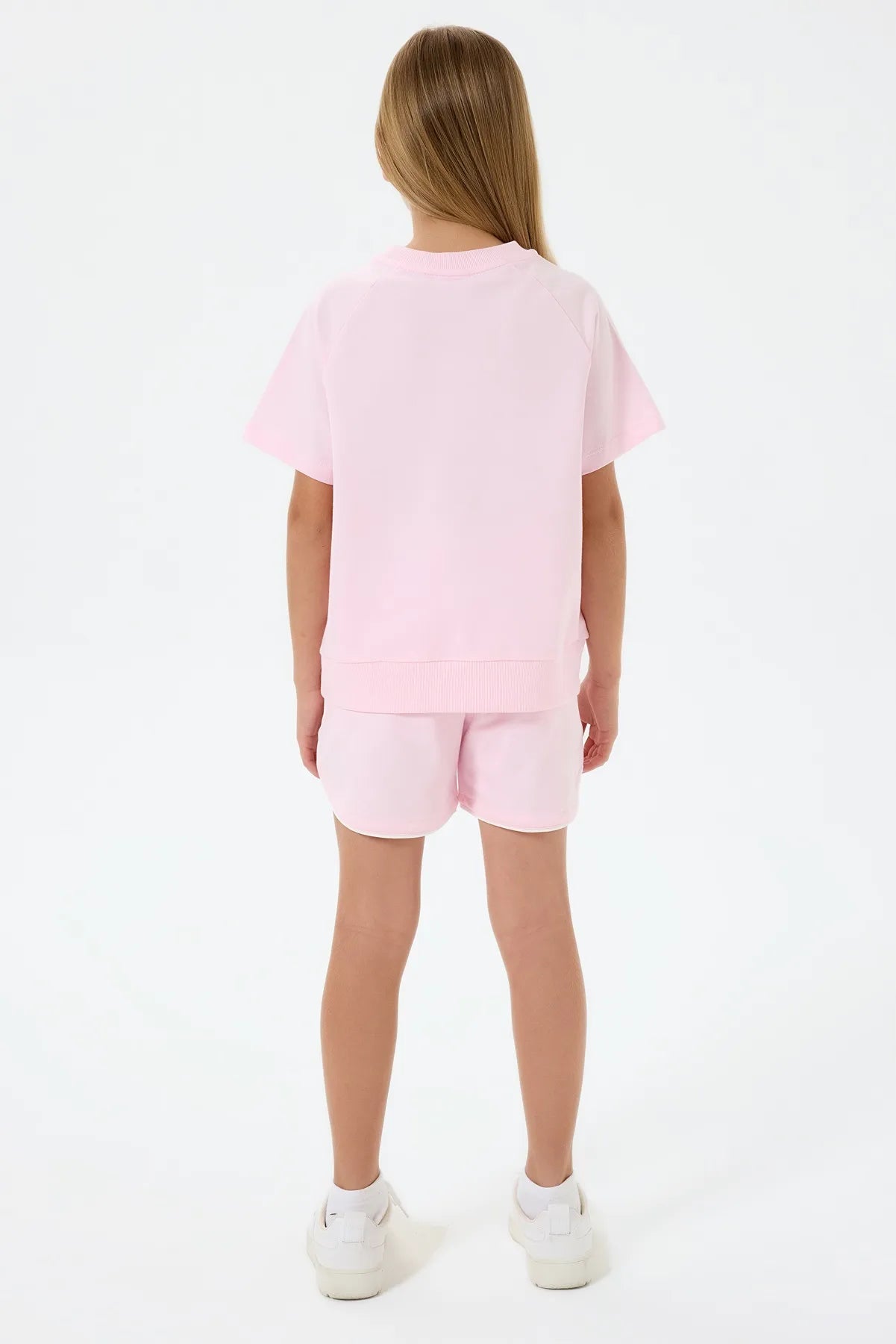 U.S. Polo Assn. Pink Girls Pink Two Pieces Set SKU: US2528_Pink Image 04