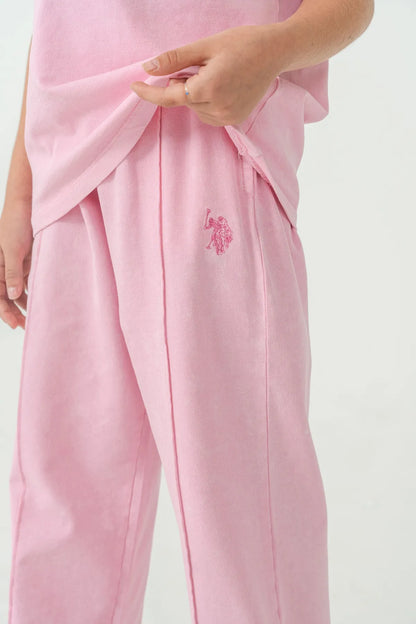 U.S. Polo Assn. Pink Girls Pink Two Pieces Set SKU: US2529_Pink Image 03