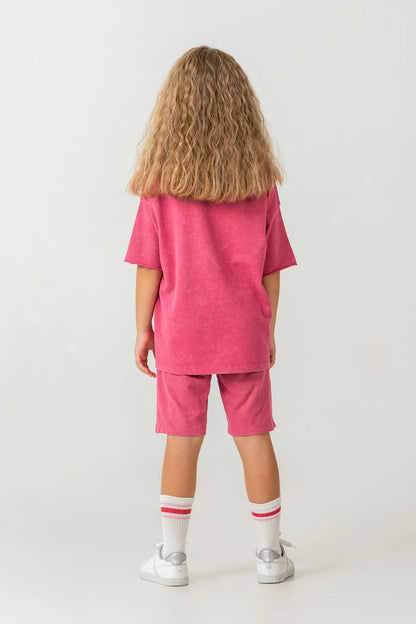 U.S. Polo Assn. Fuchsia Girls Fuchsia Two Pieces Set SKU: US2530_Fuchsia Image 04