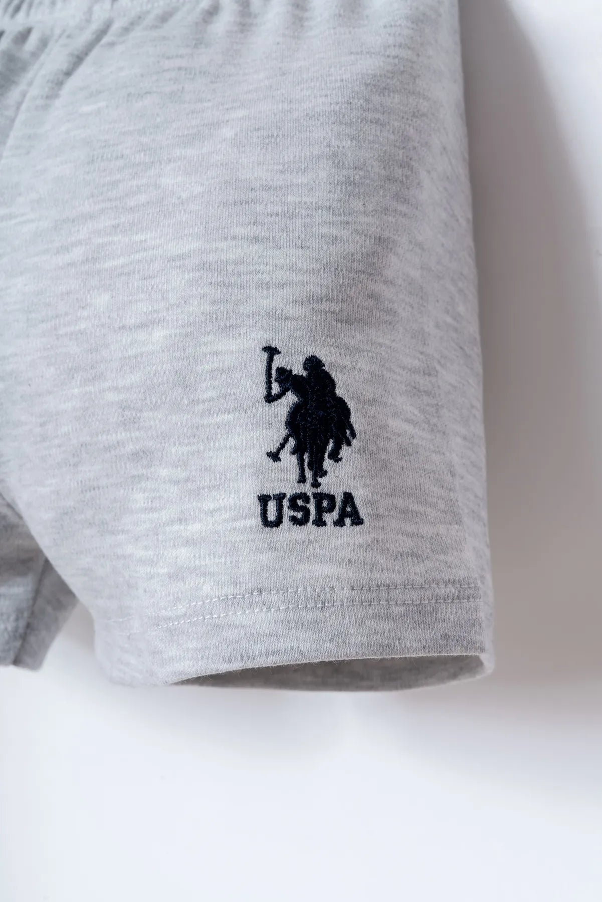 U.S. Polo Assn. White Baby Boy White Two Pieces Set SKU: USB2283_White Image 03
