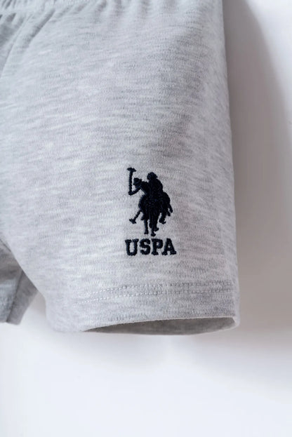 U.S. Polo Assn. White Baby Boy White Two Pieces Set SKU: USB2283_White Image 03