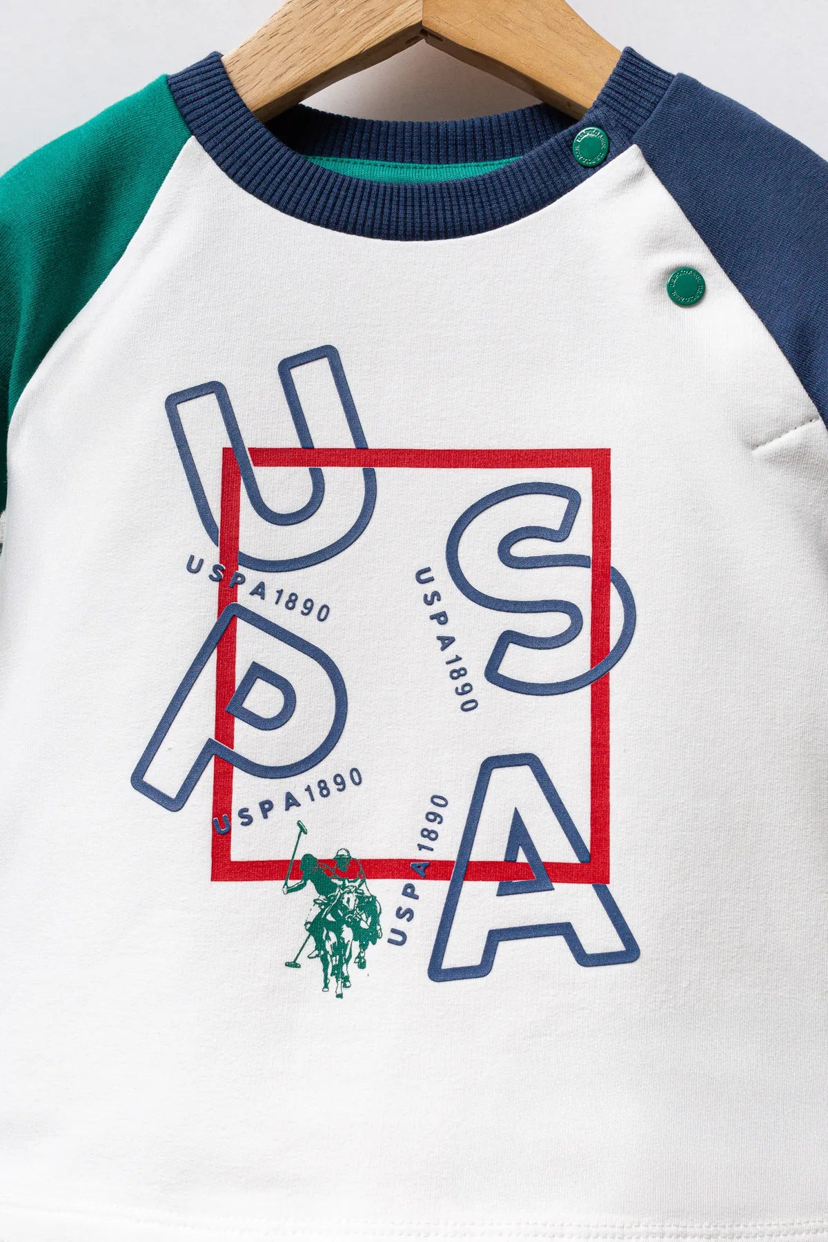 U.S. Polo Assn._White/Green_2 Pieces Set_USB2571_WhiteGreen_02