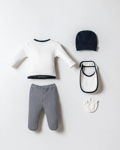U.S. Polo Assn. White Baby Boy White 5 Pieces Set SKU: USB2859_White Image 07