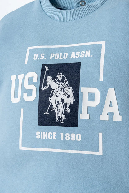 U.S. Polo Assn. Blue Baby Boy Blue T-Shirt and Short Set SKU: USB2868-YD_Blue Image 03