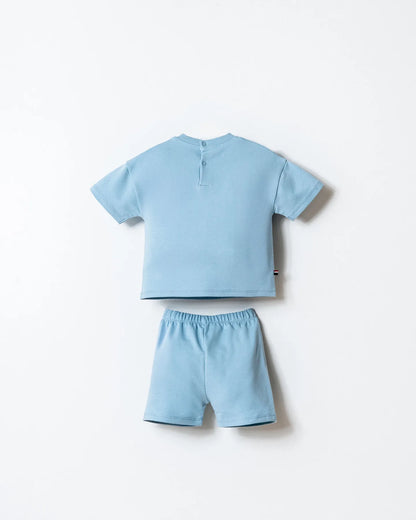 U.S. Polo Assn. Blue Baby Boy Blue T-Shirt and Short Set SKU: USB2868-YD_Blue Image 04