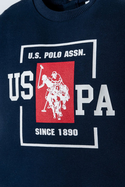 U.S. Polo Assn. Navy Baby Boy Navy T-Shirt and Short Set SKU: USB2868-YD_Navy Image 02