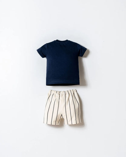 U.S. Polo Assn. Navy Baby Boy Navy T-Shirt and Short Set SKU: USB2869_Navy Image 05