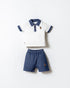 U.S. Polo Assn. White Baby Boy White T-Shirt and Short Set SKU: USB2888_White Image 02