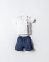 U.S. Polo Assn. White Baby Boy White T-Shirt and Short Set SKU: USB2890_White Image 01