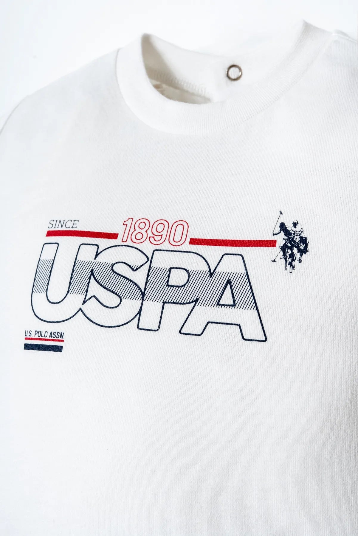 U.S. Polo Assn. White Baby Boy White T-Shirt and Short Set SKU: USB2908-YD_White Image 03