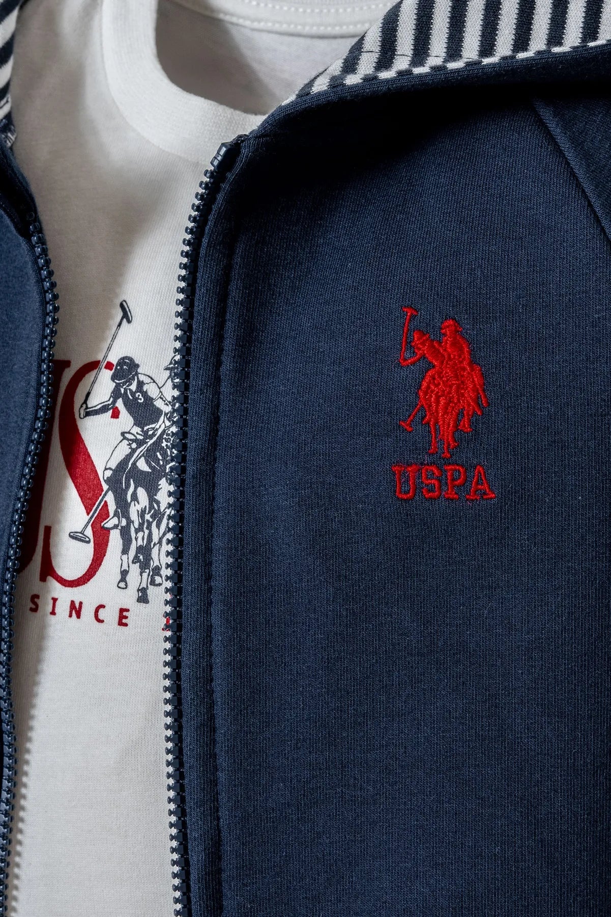 U.S. Polo Assn. Navy Baby Boy Navy Three Pieces Set SKU: USB2909-YD_Navy Image 02