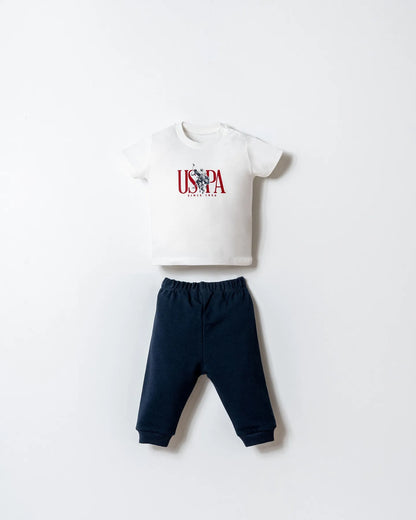 U.S. Polo Assn. Navy Baby Boy Navy Three Pieces Set SKU: USB2909-YD_Navy Image 03
