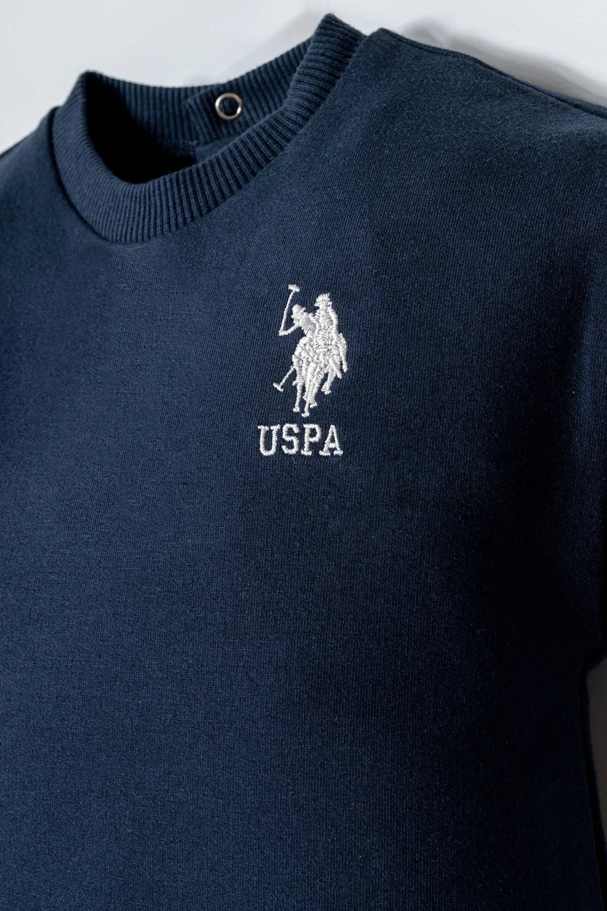 U.S. Polo Assn. Blue Baby Boy Blue Two Pieces Set SKU: USB2916_Blue Image 02
