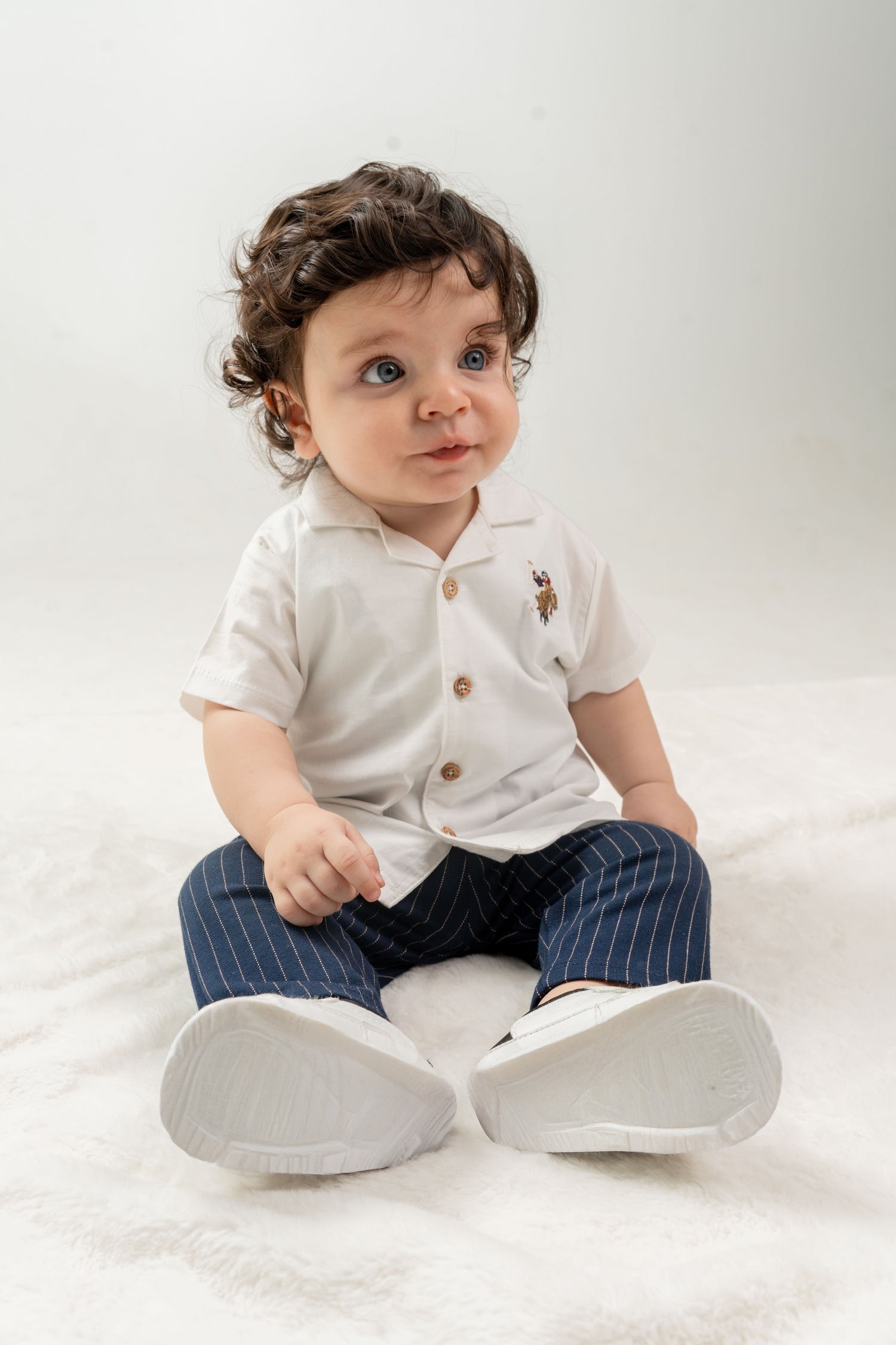 Beige Shirt and Pants Set