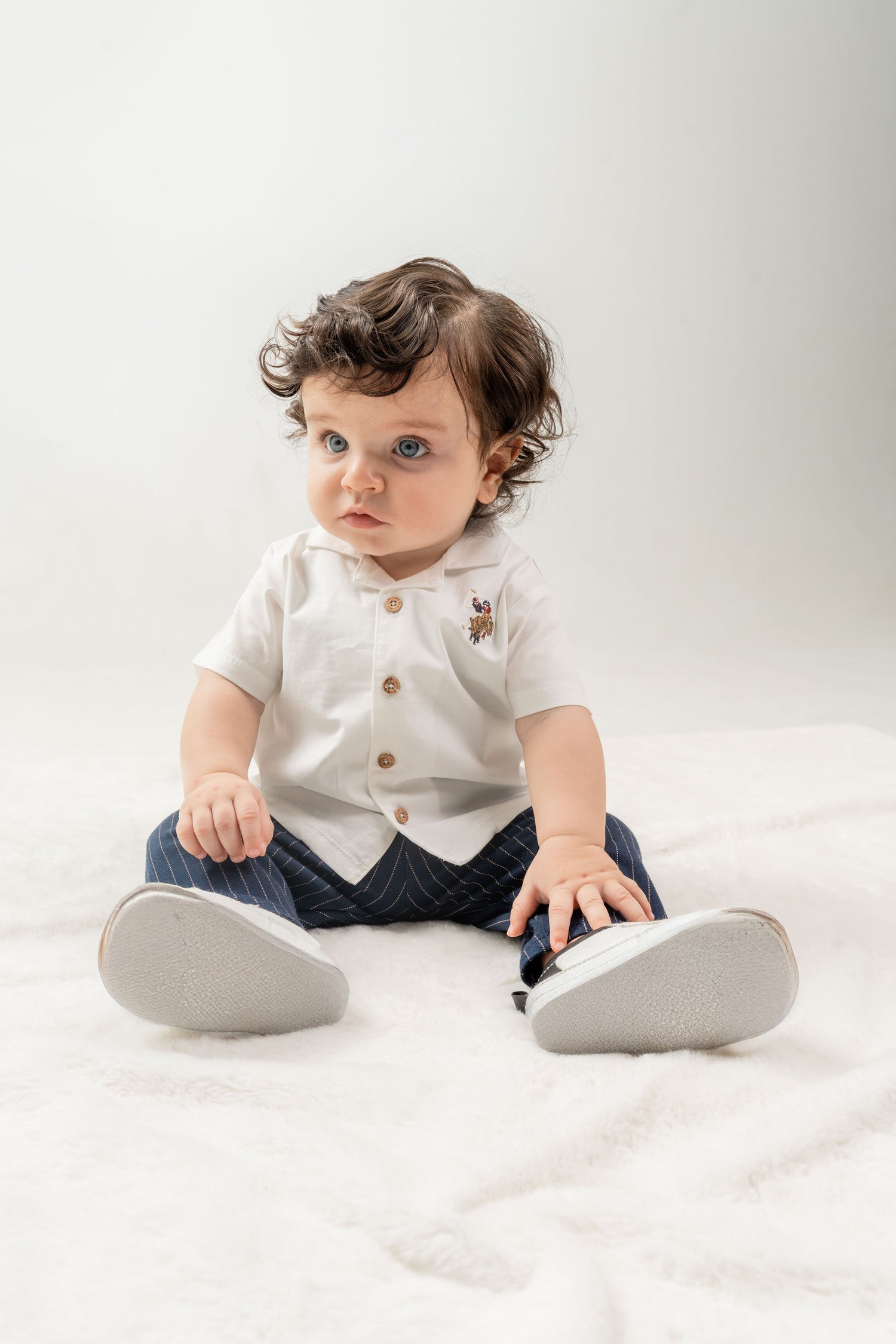 Beige Shirt and Pants Set