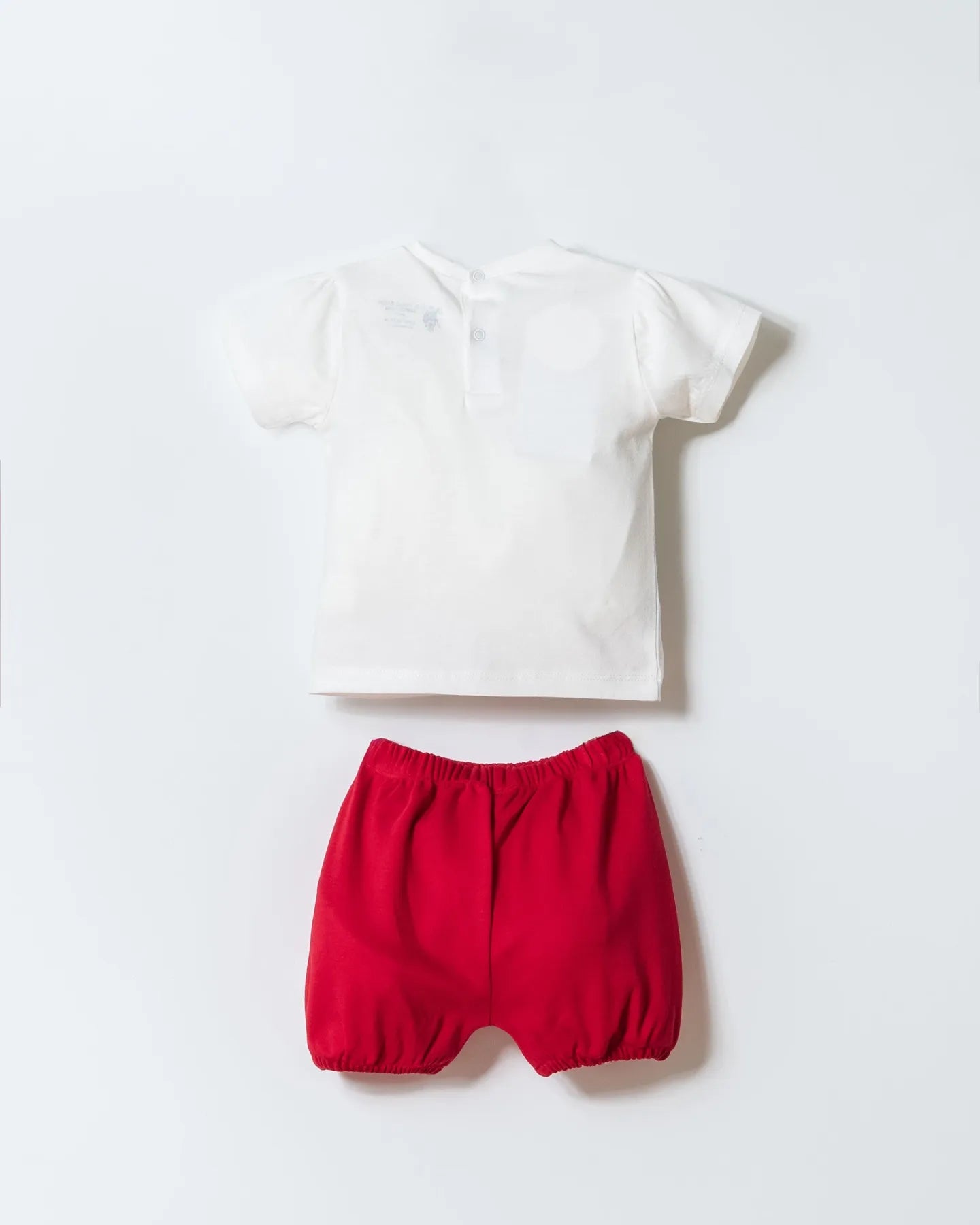 U.S. Polo Assn. White Baby Girl White T-Shirt and Short Set SKU: USB2971_White Image 04