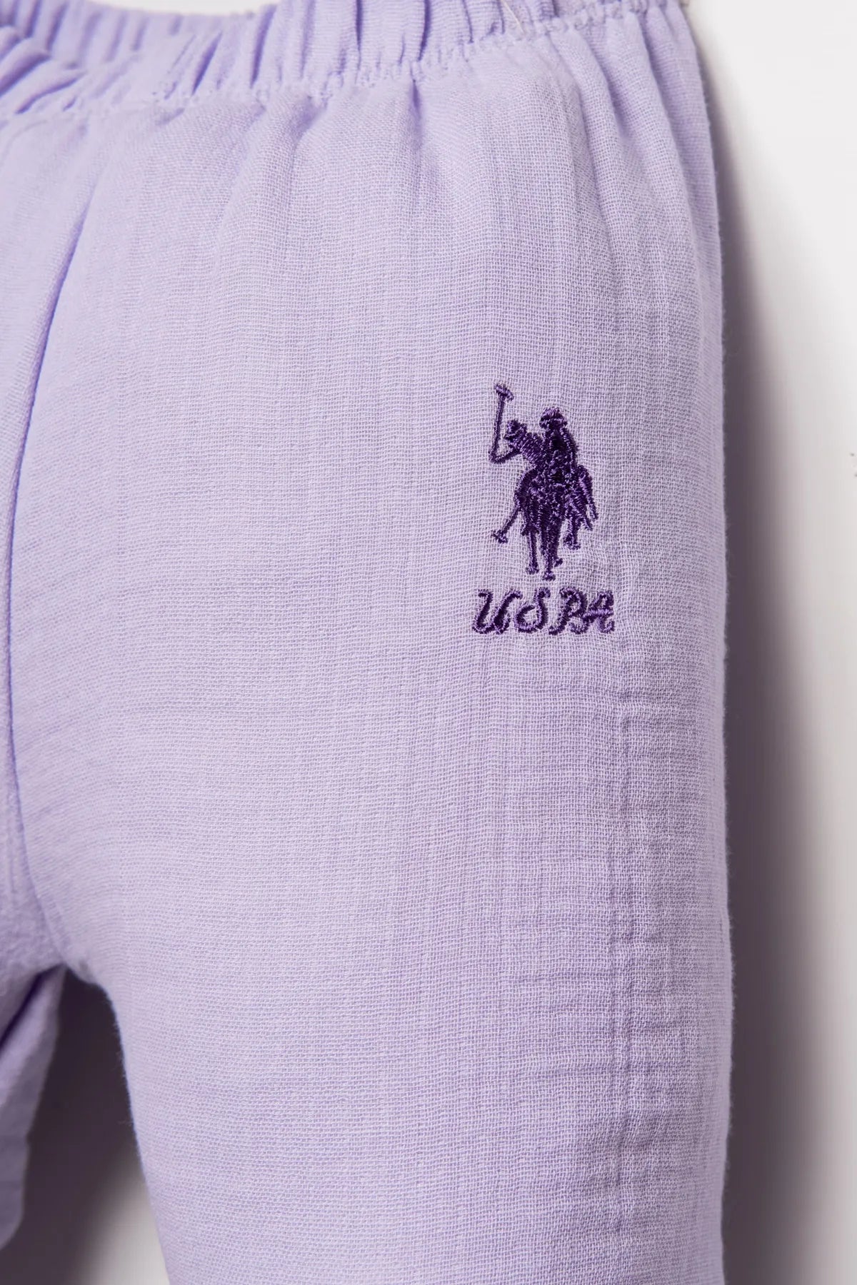 U.S. Polo Assn. Light Lilac Baby Girl Light Lilac Shirt Pyjamas SKU: USB2978_Light Lilac Image 05