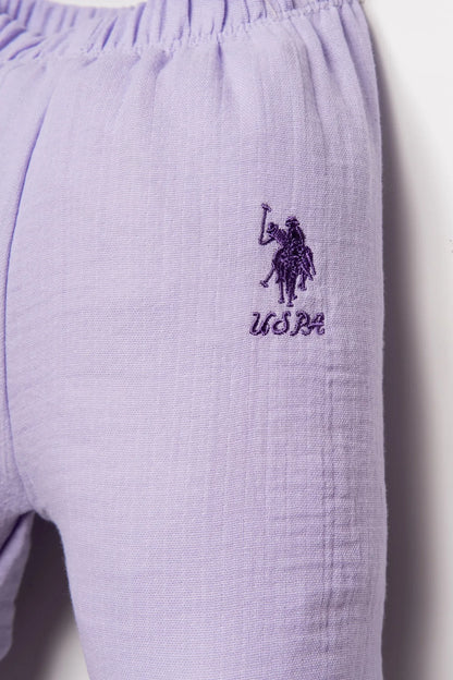 U.S. Polo Assn. Light Lilac Baby Girl Light Lilac Shirt Pyjamas SKU: USB2978_Light Lilac Image 05