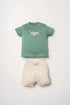 U.S. Polo Assn. Green Baby Girl Green T-Shirt and Short Set SKU: USB2982_Green Image 01