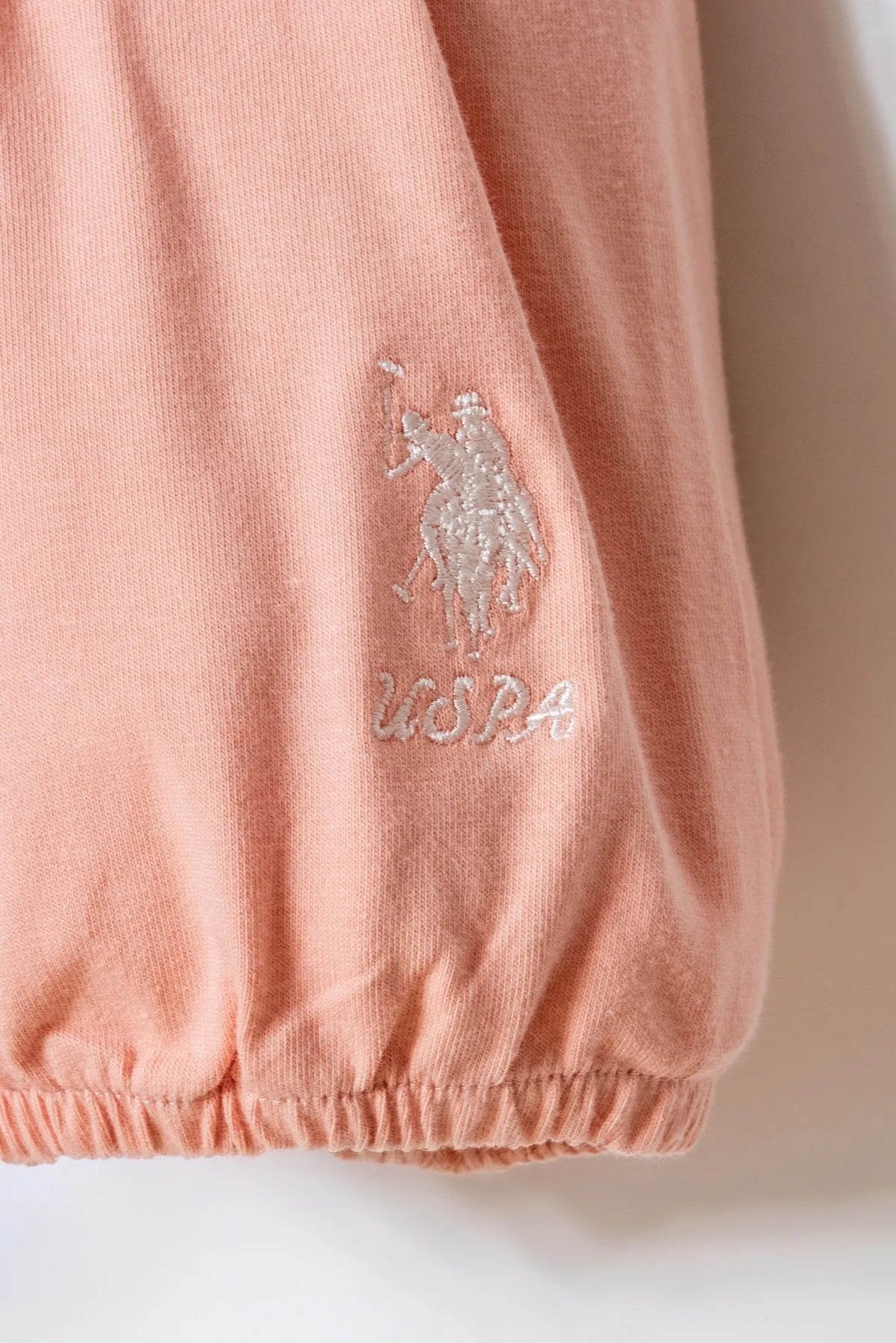 U.S. Polo Assn. White-Powder Baby Girl White-Powder T-Shirt and Short Set SKU: USB2987_White-Powder Image 03