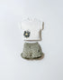 U.S. Polo Assn. White-Green Baby Girl White-Green T-Shirt and Short Set SKU: USB2993_White-Green Image 01