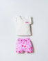 U.S. Polo Assn. White Baby Girl White T-Shirt and Short Set SKU: USB3004_White Image 01