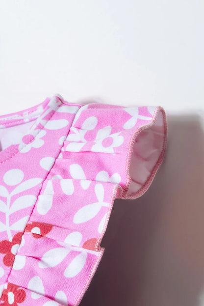 U.S. Polo Assn. Pink Baby Girl Pink T-Shirt and Short Set SKU: USB3005_Pink Image 05