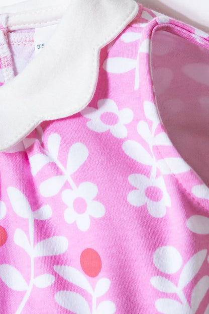 U.S. Polo Assn. Pink Baby Girl Pink Dress SKU: USB3006_Pink Image 03
