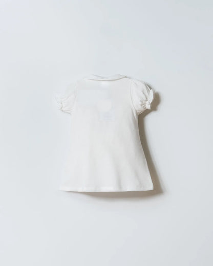 U.S. Polo Assn. White Baby Girl White Dress SKU: USB3027_White Image 05