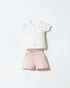 U.S. Polo Assn. White Baby Girl White T-Shirt and Short Set SKU: USB3028_White Image 01