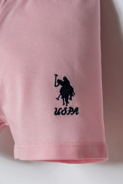 U.S. Polo Assn. Navy Baby Girl Navy T-Shirt and Short Set SKU: USB3029_Navy Image 05