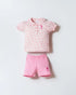 U.S. Polo Assn. Powder Baby Girl Powder T-Shirt and Short Set SKU: USB3029_Powder Image 01