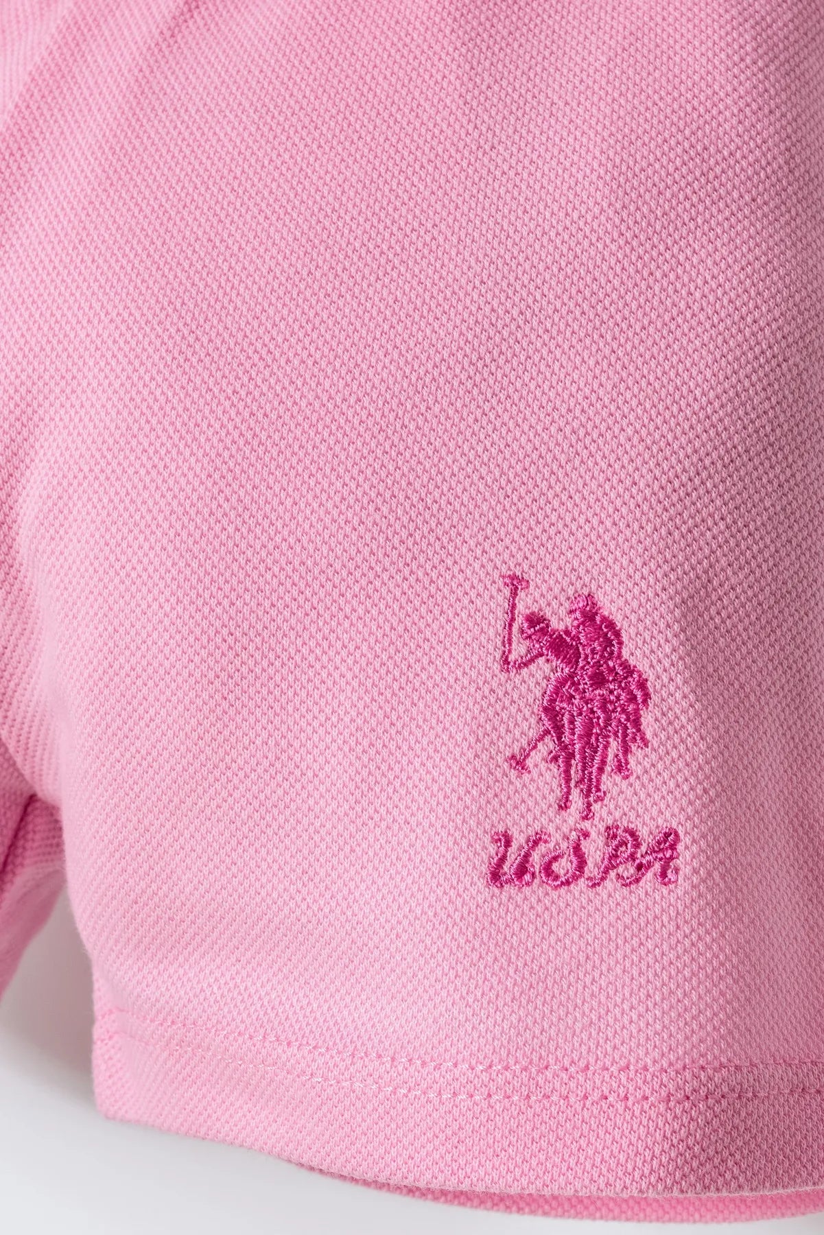 U.S. Polo Assn. Powder Baby Girl Powder T-Shirt and Short Set SKU: USB3029_Powder Image 03