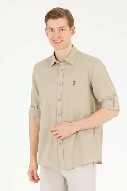 Beige Long Sleeve Shirt