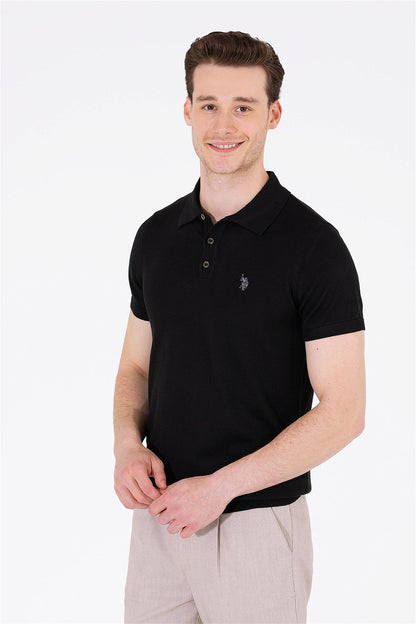 Black Short Sleeve Polo Shirt