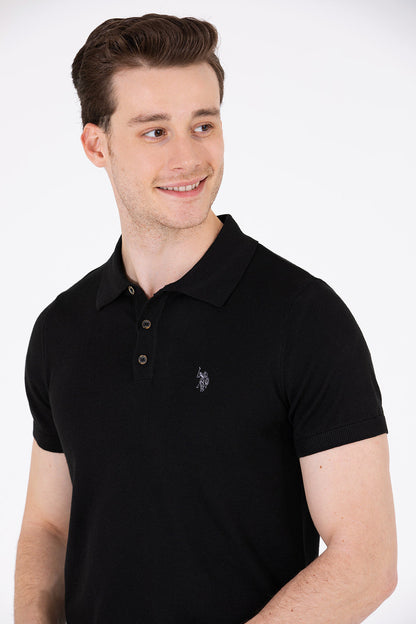 Black Short Sleeve Polo Shirt