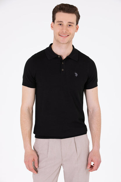 Black Short Sleeve Polo Shirt