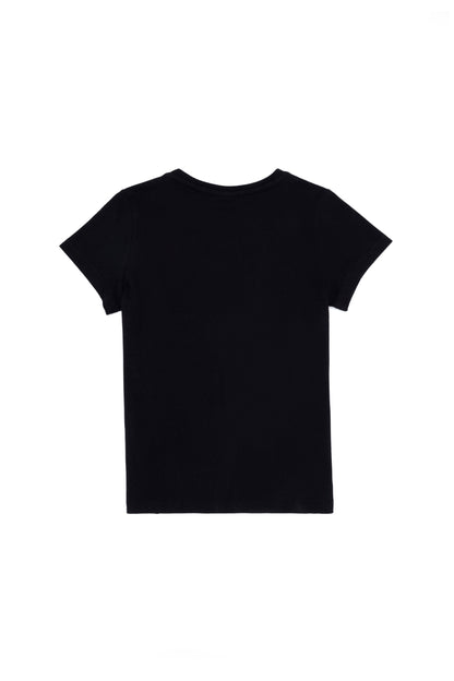 Black Short Sleeve T-Shirt With Graphics