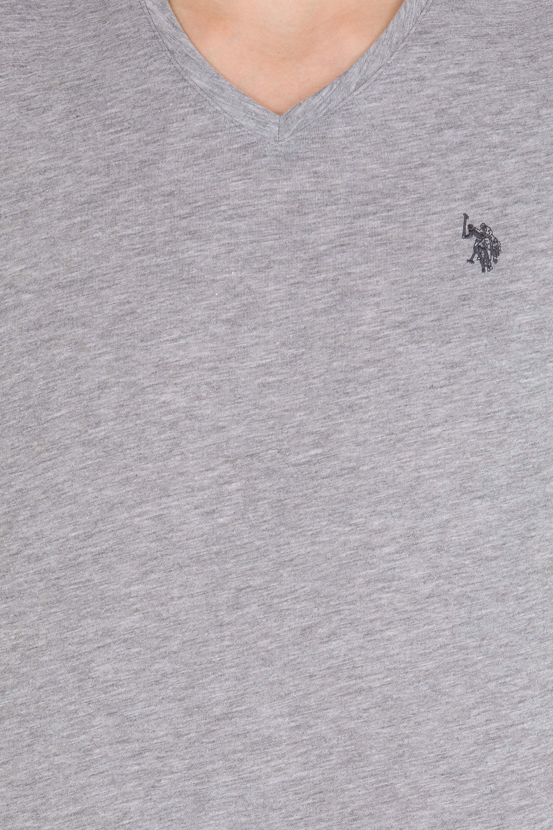 Grey Short Sleeve V-Neck T-Shirt