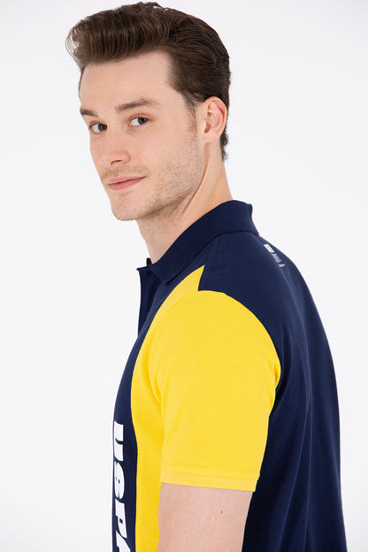 Multi-Color Color Block Short Sleeve Polo Shirt - BEVAVA