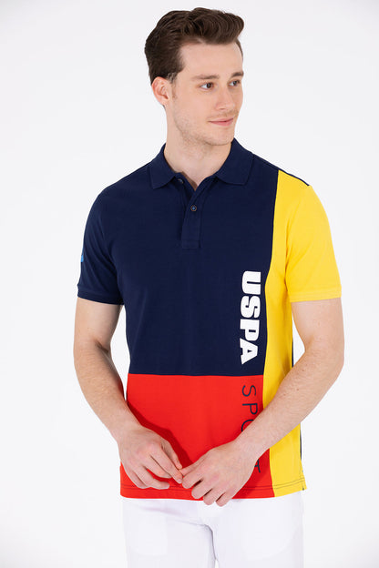Multi-Color Color Block Short Sleeve Polo Shirt - BEVAVA