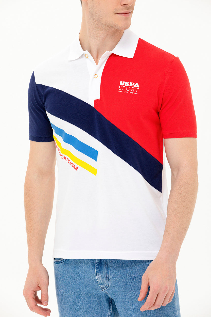 Multi-Color Color Block Short Sleeve Polo Shirt - BEVAVA