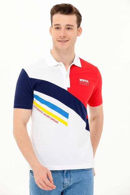 Multi-Color Color Block Short Sleeve Polo Shirt - BEVAVA