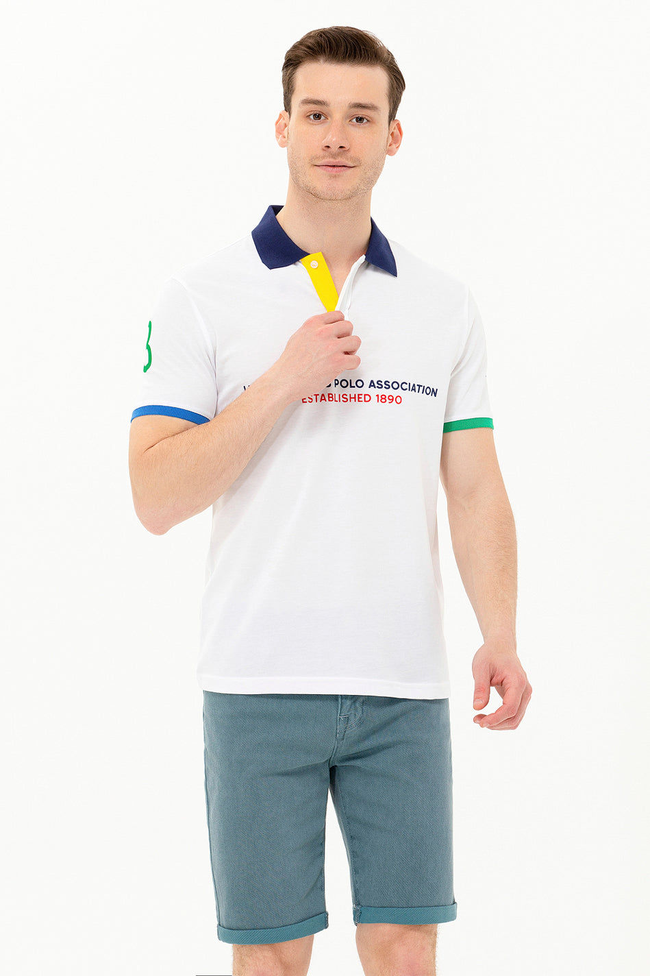 Multi-Color Short Sleeve Polo Shirt - BEVAVA