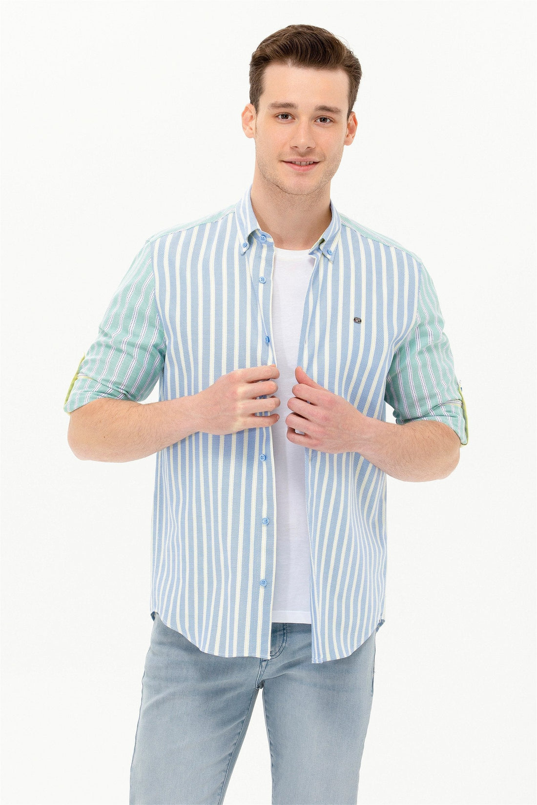 Multi-Color Striped Long Sleeve Shirt
